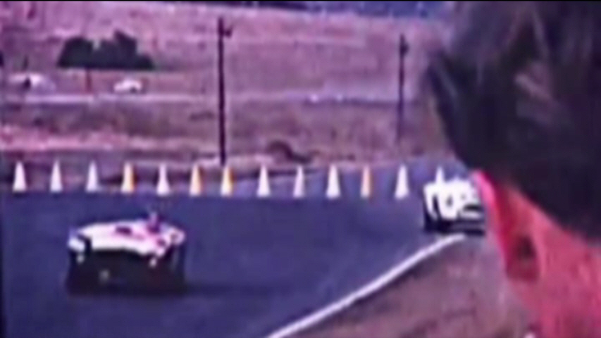 Dave MacDonald races the Carroll Shelby Cobra 260ci to its first ever win at Riverside International Raceway